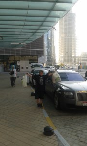 David carried the groceries home because my nails were still wet. The Rolls Royce that always ignores the no parking signs was doing it yet again. 